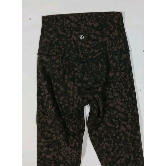 Lululemon Align High Rise Tights 28" Size 2 Camo Brown Yoga Studio Run Nulu - Picture 1 of 7